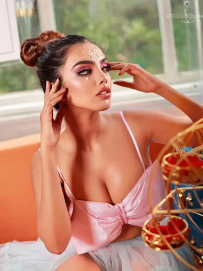 A beauty-focused shot highlighting the creative makeup for the Bangalore Couture Edition. I collaborate with top makeup artists to ensure the final look aligns with the shoot's theme.