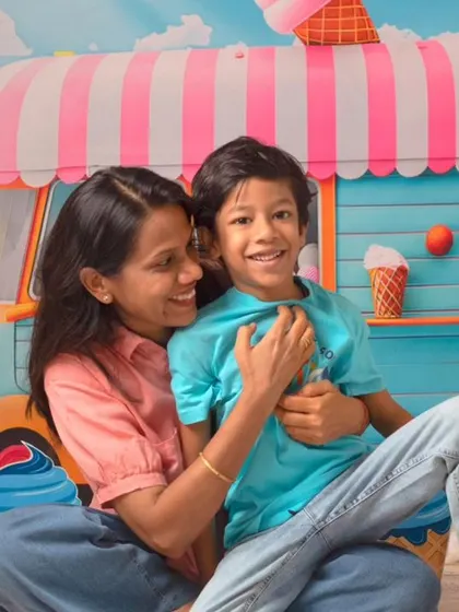 The ice cream truck theme is a hit with older kids too. These photos capture the pure happiness and excitement of a summer day treat.