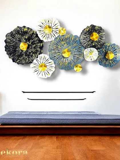 This creative wall decor art is perfect for placing above a console table or low bench, adding a burst of artistic energy to the space.