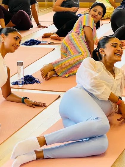 Joyful moments from a private prenatal Pilates baby shower. This is what our community is all about: celebrating, supporting, and moving with each other through life's biggest milestones.