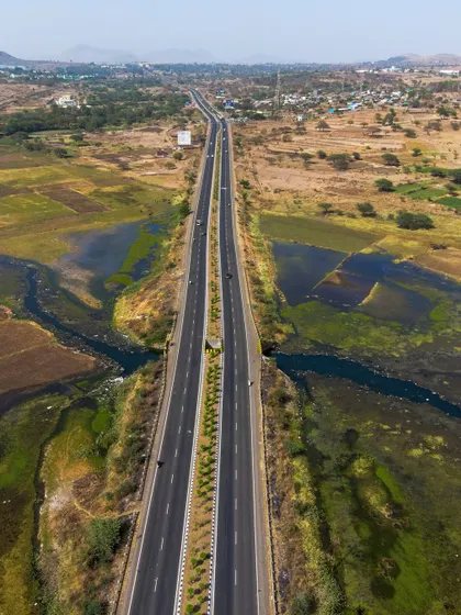 The Mumbai-Agra highway near Nashik. This shot, taken on World Environment Day, is a reminder of the delicate balance between human development and the natural world.
