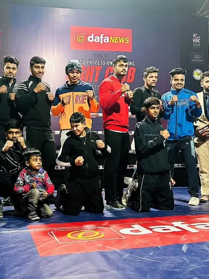 Team CSBA (Chandan Singh Boxing Academy) at a professional Fight Club event. We are a proud and strong team of fighters and coaches.