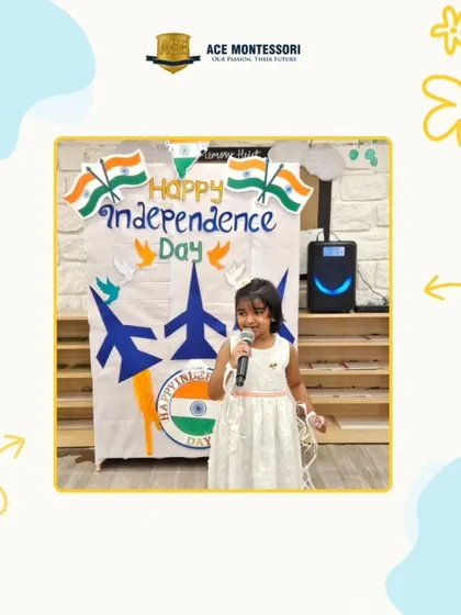 Another confident performer at our Independence Day event. I encourage every child to participate, helping them build self-esteem and a sense of belonging.