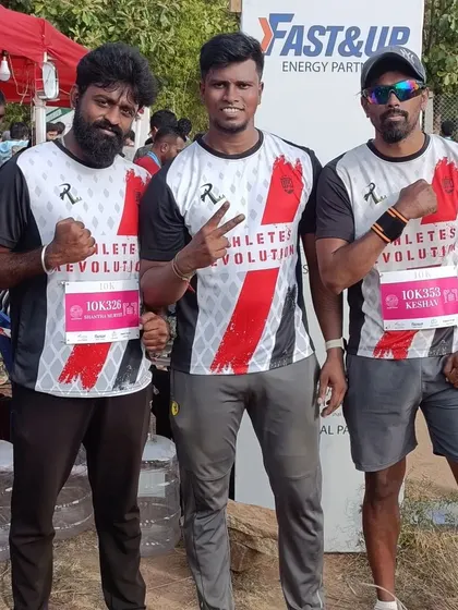 The core of the team, ready and focused. We wear our Athletes Revolution jerseys with pride at every event.