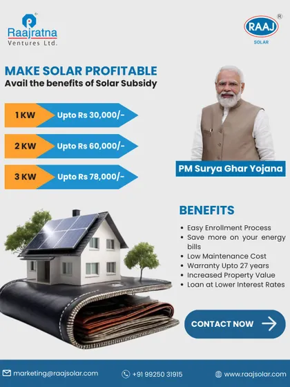 Make solar profitable by availing the benefits of the PM Surya Ghar Yojana. This infographic outlines the easy enrollment process, savings on bills, low maintenance, and other financial benefits.