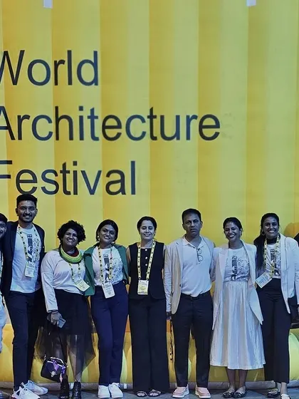 The GNA team at the World Architecture Festival in Singapore. Attending these global events allows us to engage with the international design community and stay inspired by new ideas.