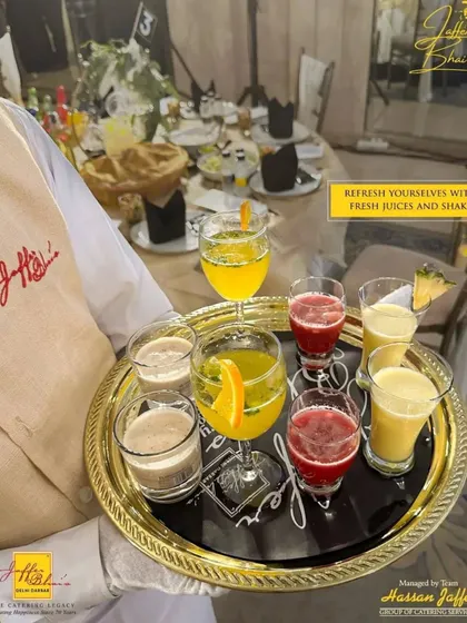 Refresh yourselves with our fresh juices and shakes. Our welcome drinks are always a hit, providing a cool and tasty start to any event.
