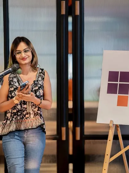 A performer at our Women's Day special. The theme encouraged women to share their stories of shattering stereotypes and breaking barriers.