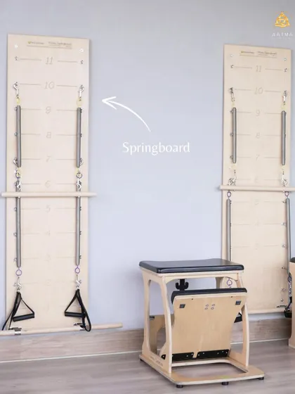 The Springboard offers a challenging, full body workout. Using arm and leg springs, it's an efficient way to build strength and improve coordination.