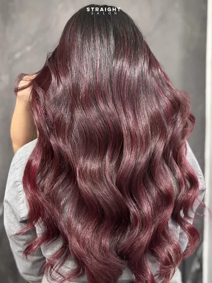 Dimensional color done right. I created these deep berry tones with a glossy finish for a look that's both edgy and sophisticated.