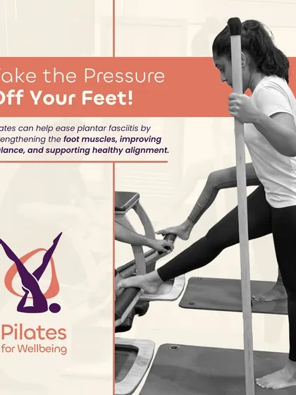 Suffering from plantar fasciitis? Pilates can help ease the pain by strengthening the foot muscles, improving balance, and supporting healthy alignment throughout the body. Take the pressure off your feet and step into relief.