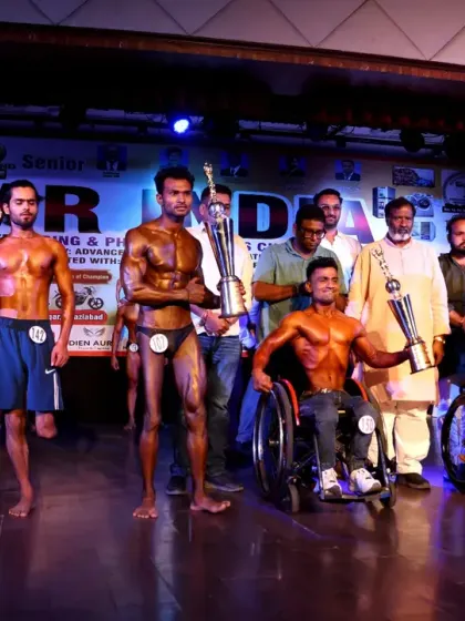 Celebrating the winners. We take pride in coaching athletes to victory, including these champions from the Divyang Bodybuilding Championship.