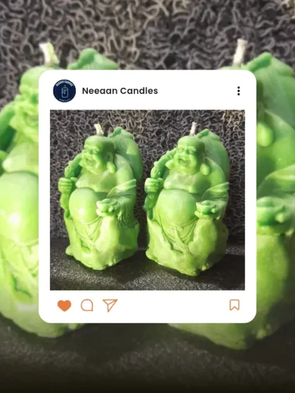 My Laughing Buddha candles are here to light up your space with joy and good fortune. I hand-pour them with love, hoping they bring a smile to your face.