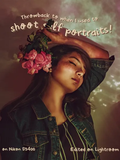 A throwback to my early days of photography, shooting self-portraits in my living room. This creative exploration with my first Nikon camera is where my journey as a photographer truly began.