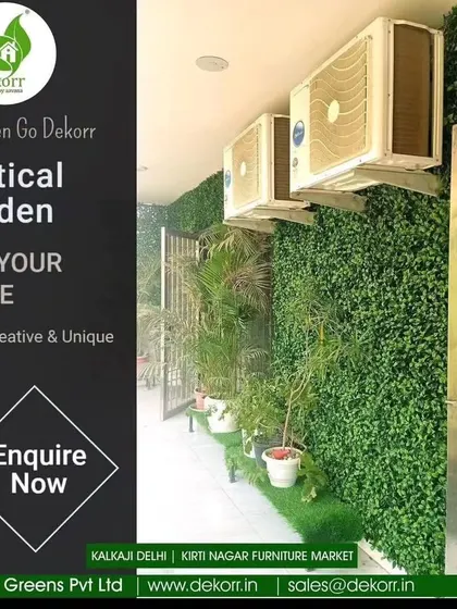 This installation cleverly conceals two outdoor AC units behind a beautiful wall of green. It’s a perfect example of how my vertical gardens can be used to solve practical problems while adding aesthetic value.