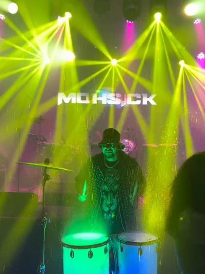 Grateful for every step forward. A shot from my Ranchi show, where the stage lights and my performance created a magical atmosphere.