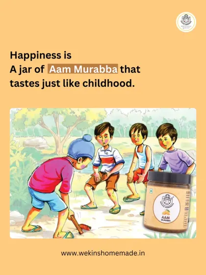 Happiness is a jar of Aam Murabba that tastes just like childhood. This sweet preserve brings back memories of carefree summer days.