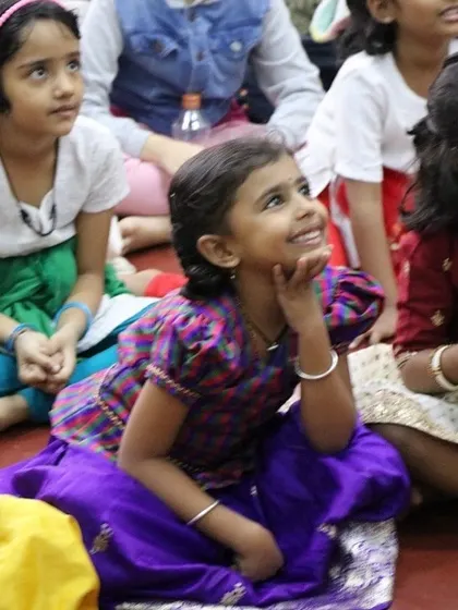 Look at the wonder in their eyes. This is what happens when children are completely absorbed in a tale. These moments from our session at RASIKA are why I love telling stories.