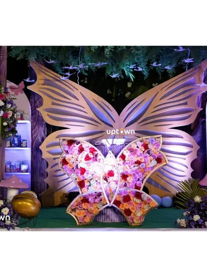 Another shot of the beautiful floral butterfly prop.