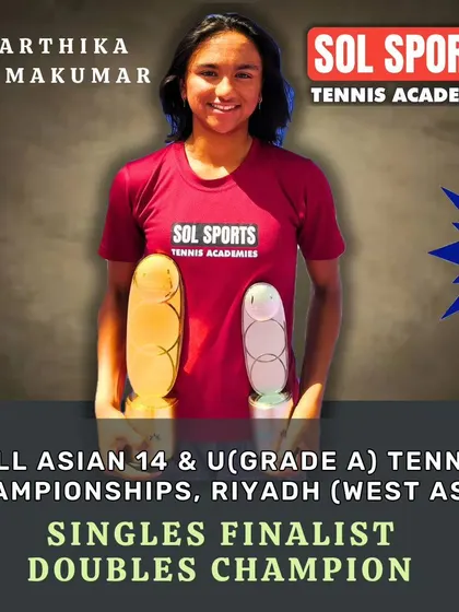 Another major international win for Karthika Padmakumar at the All Asian Grade A Championships in Riyadh. She earned the Singles Finalist and Doubles Champion titles, proving her consistency against top regional competition.