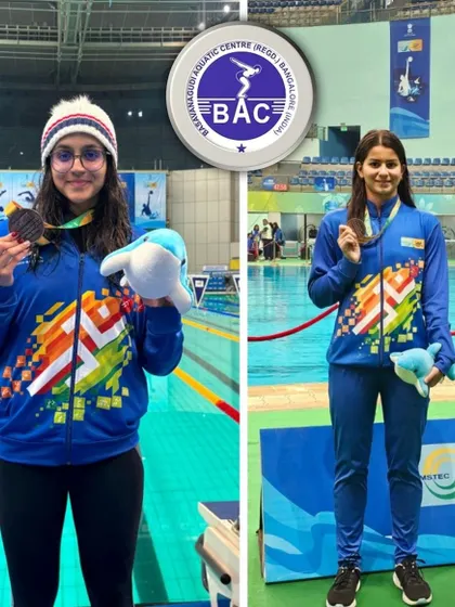 Sanjana and Shirin with their bronze medals.
