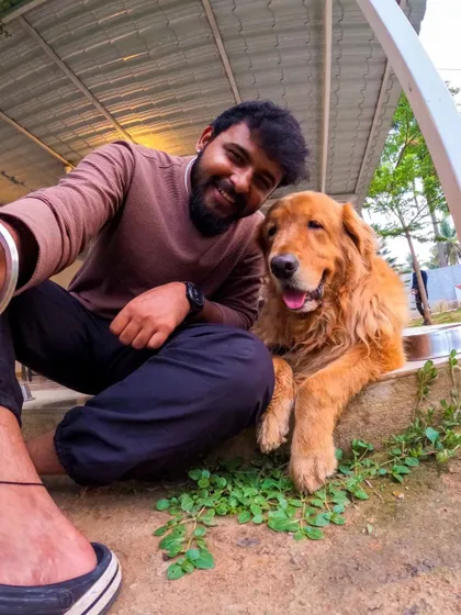 A selfie with Charlie is a must. It's these simple, happy interactions that make a visit to Therpup so special for dog lovers.