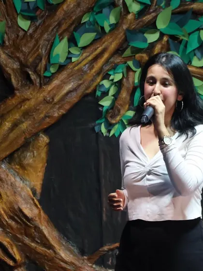 Another shot from my TEDx performance at Symbiosis, Pune. I love performing for young, energetic crowds.
