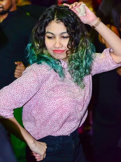 A dancer showing off her moves. The energy on the floor was contagious.