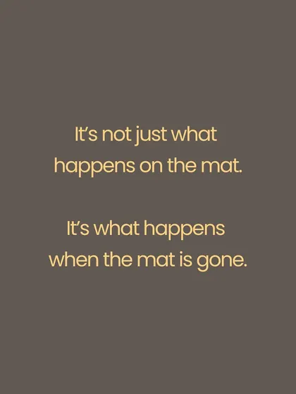 The "99% practice" is not about poses. It is about what happens when the mat is gone. It is how you wake, eat, and respond when tested. It includes the practice of Yama (ethics), Niyama (observances), Ahara (nourishment), Vichara (self-inquiry), and Seva (selfless service). Real yoga begins where your comfort zone ends.
