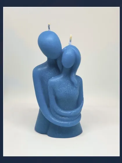 When love speaks without words, it looks a little like this. This hugging couple candle is hand-poured and heart-crafted for souls who feel deeply.