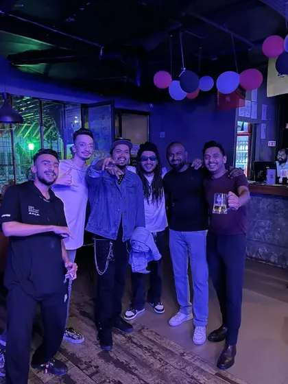 A group photo with the whole team. It's a collective effort to create the parties we're known for.