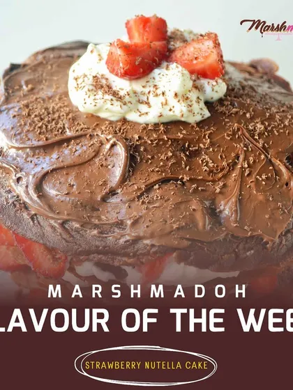 The flavour of the week is this dreamy Strawberry Nutella Cake. It's a perfect fusion of rich, creamy Nutella and fresh, sweet strawberries layered to perfection.
