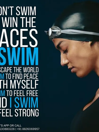 For many, swimming is a form of therapy. It's a way to find peace, feel free, and build inner strength. This inspirational graphic captures the powerful mental and emotional benefits of spending time in the water.