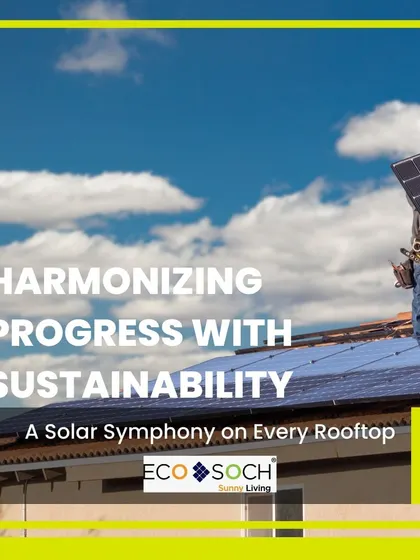 This graphic presents our work as a "Solar Symphony on Every Rooftop," harmonizing progress with sustainability. It's a call for Bangalore to join the movement towards a sustainable future.