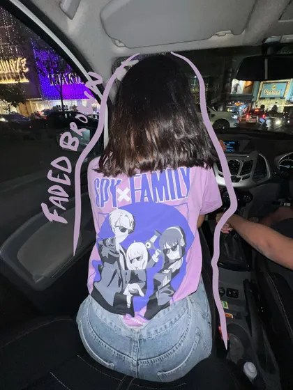 A casual look featuring a Spy x Family t-shirt, with a simple doodle to highlight the cool anime graphic.
