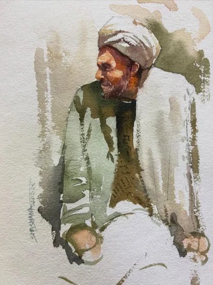 The same figure study as ID 80, shown as a finished piece. This was a demo for my online class.