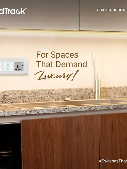 Crafted for spaces that demand the best. Our switches bring refined luxury and smart control to every room, including this modern kitchen.