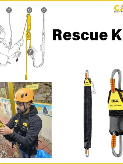 This rescue kit, including a JAG system, allows our team to have a mechanical advantage when lifting an animal or rescuer, which is essential for well rescues.