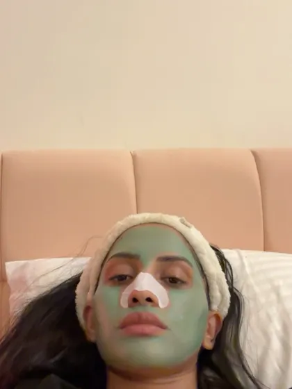A visual starter pack for my ideal night in versus my ideal morning. A restful night for me includes things like a face mask, eye patches, a good book, and maybe some sugar-free ice cream. A productive morning involves coffee, a workout, and listening to an audiobook.
