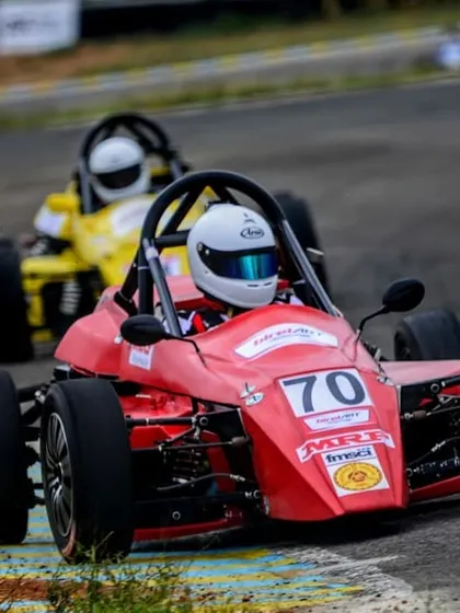 A duplicate shot of car 70, showcasing the thrilling experience of formula car racing.