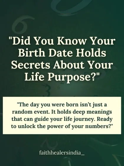This carousel introduces the power of numbers in your life, explaining that your birth date holds secrets about your life purpose, strengths, and challenges. It serves as an invitation to unlock the power of your numbers.