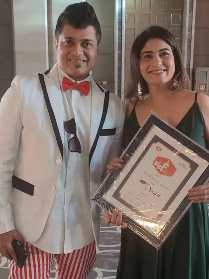 Another photo from the Big F Awards ceremony. Moments like these are a wonderful recognition of the hard work and passion I pour into my baking.
