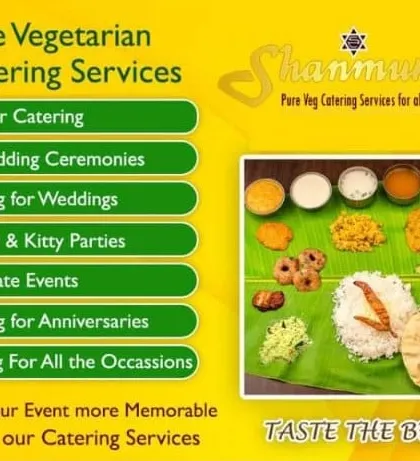 A list of our pure vegetarian catering services, including outdoor catering, pre-wedding ceremonies, birthdays, and corporate events.