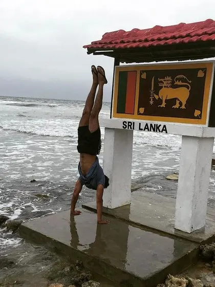 Flipping my perspective in Sri Lanka. Travel and fitness go hand in hand for me.