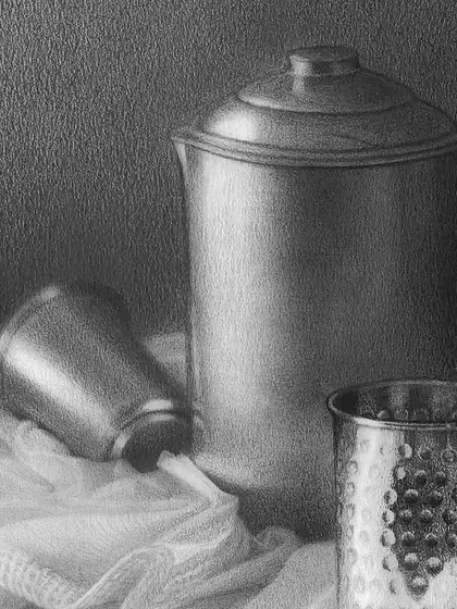 Another close-up view of the composition.