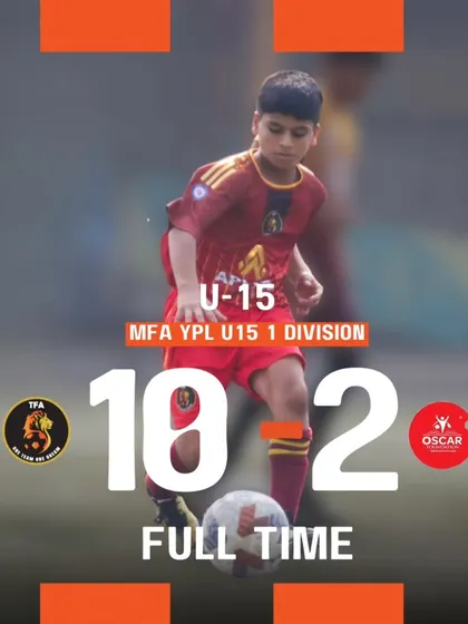 An incredible 10-2 victory for our U15 team against Oscar Foundation in the MFA YPL.