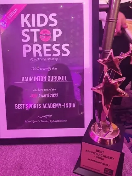 Our "Best Sports Academy - India" award from the KSP Awards 2022, a moment of immense pride for the BG family.
