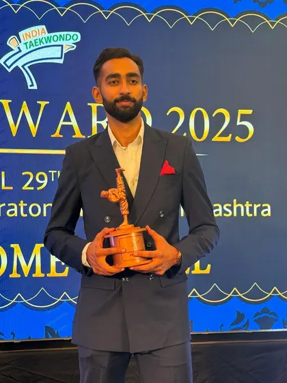 Shivansh Tyagi receives the 'Best Senior Athlete - Male' award at the Gala Awards 2025. A well-deserved recognition for his consistent excellence and leadership.