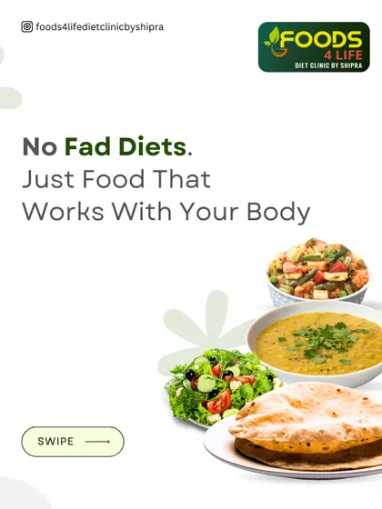 For PCOS management, there are no fad diets. I focus on food that works with your body, like this balanced meal of roti, dal, and salad.