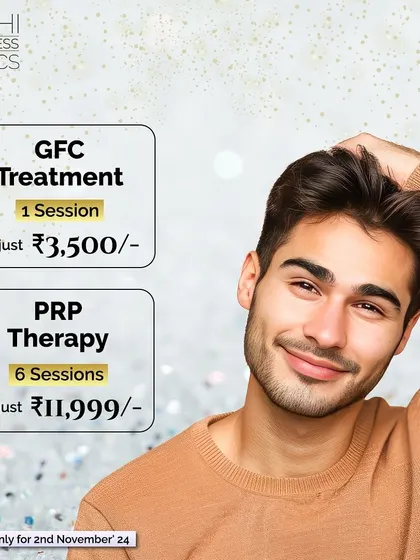 Don't miss our exclusive one-day offers. Get a single session of GFC Treatment or a package of 6 PRP Therapy sessions at a special price to revitalize your hair.